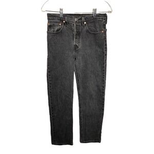 Levi's Premium 501 Women's Jeans Size 28 Black Wash Button Fly Straight Fit